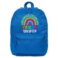 Rainbow 100 Days Of School 100 Days Smarter Gift 16 in Basic Backpack