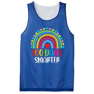 Rainbow 100 Days Of School 100 Days Smarter Gift Mesh Reversible Basketball Jersey Tank