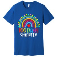 Rainbow 100 Days Of School 100 Days Smarter Gift Premium T-Shirt