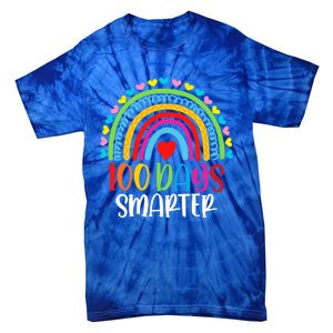 Rainbow 100 Days Of School 100 Days Smarter Gift Tie-Dye T-Shirt