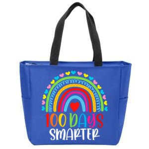 Rainbow 100 Days Of School 100 Days Smarter Gift Zip Tote Bag