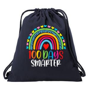 Rainbow 100 Days Of School 100 Days Smarter Gift Drawstring Bag