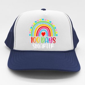 Rainbow 100 Days Of School 100 Days Smarter Gift Trucker Hat