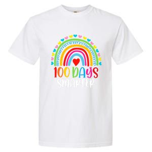 Rainbow 100 Days Of School 100 Days Smarter Gift Garment-Dyed Heavyweight T-Shirt