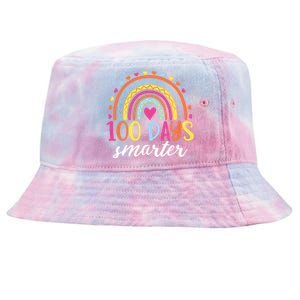 Rainbow 100 Days Smarter Teacher Student 100th Day Of School Gift Tie-Dyed Bucket Hat