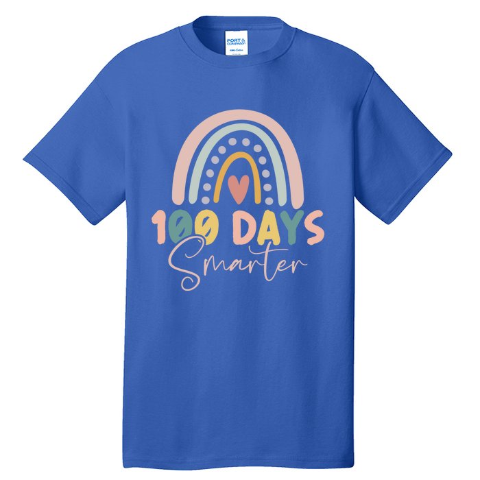 Rainbow 100 Days Smarter Teacher Student 100th Day Of School Gift Tall T-Shirt