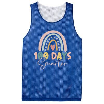 Rainbow 100 Days Smarter Teacher Student 100th Day Of School Gift Mesh Reversible Basketball Jersey Tank