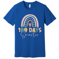 Rainbow 100 Days Smarter Teacher Student 100th Day Of School Gift Premium T-Shirt