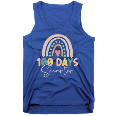 Rainbow 100 Days Smarter Teacher Student 100th Day Of School Gift Tank Top