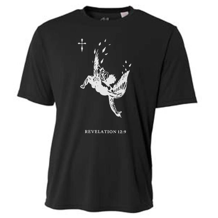 Revelations 129 Fallen Angel Satan Biblical Art Cooling Performance Crew T-Shirt