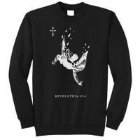 Revelations 129 Fallen Angel Satan Biblical Art Sweatshirt