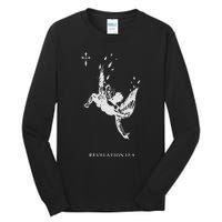 Revelations 129 Fallen Angel Satan Biblical Art Tall Long Sleeve T-Shirt