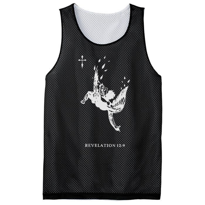 Revelations 129 Fallen Angel Satan Biblical Art Mesh Reversible Basketball Jersey Tank