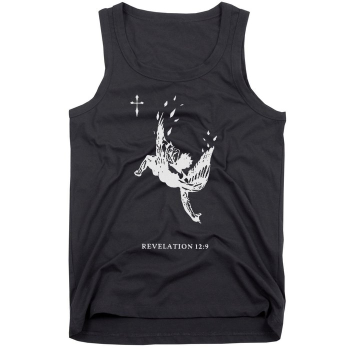 Revelations 129 Fallen Angel Satan Biblical Art Tank Top