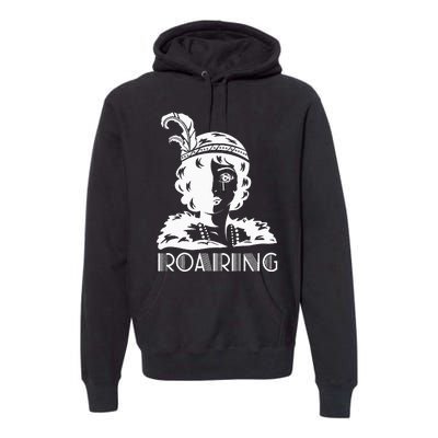 ROARING 1920's Great Gatsby Glamorous Woman Flapper Premium Hoodie