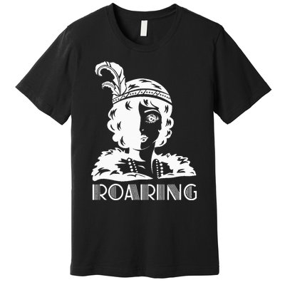 ROARING 1920's Great Gatsby Glamorous Woman Flapper Premium T-Shirt