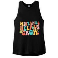 Retro 1960s Hippie Mistakes Help Us Grow Ladies PosiCharge Tri-Blend Wicking Tank