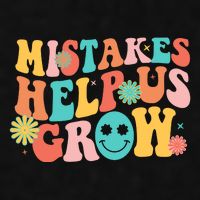 Retro 1960s Hippie Mistakes Help Us Grow Ladies PosiCharge Tri-Blend Wicking Tank