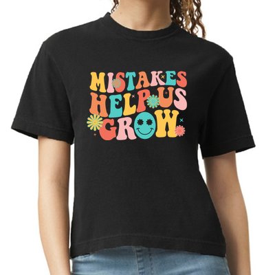 Retro 1960s Hippie Mistakes Help Us Grow Comfort Colors Boxy T-Shirt