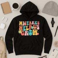 Retro 1960s Hippie Mistakes Help Us Grow Hoodie