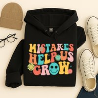 Retro 1960s Hippie Mistakes Help Us Grow Hoodie