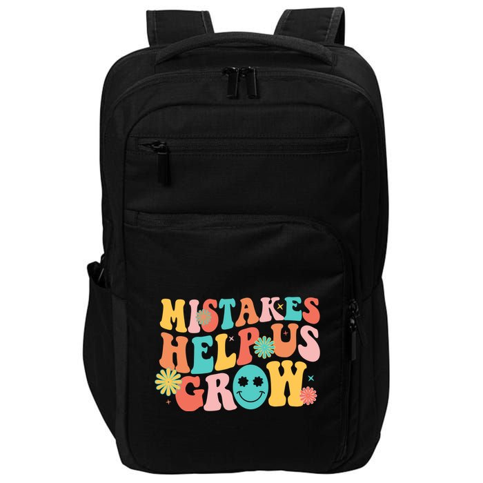 Retro 1960s Hippie Mistakes Help Us Grow Impact Tech Backpack