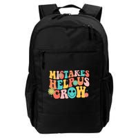 Retro 1960s Hippie Mistakes Help Us Grow Backpack