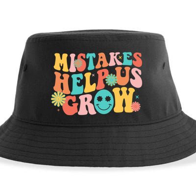 Retro 1960s Hippie Mistakes Help Us Grow Sustainable Bucket Hat