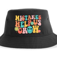 Retro 1960s Hippie Mistakes Help Us Grow Sustainable Bucket Hat