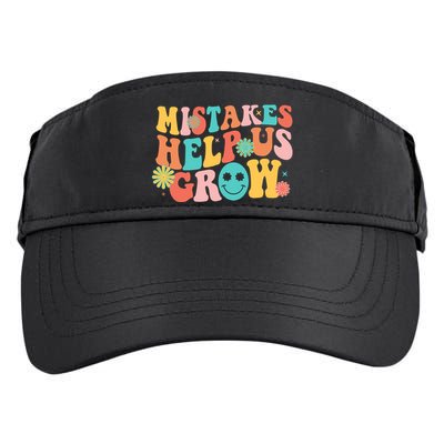 Retro 1960s Hippie Mistakes Help Us Grow Adult Drive Performance Visor