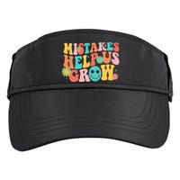 Retro 1960s Hippie Mistakes Help Us Grow Adult Drive Performance Visor
