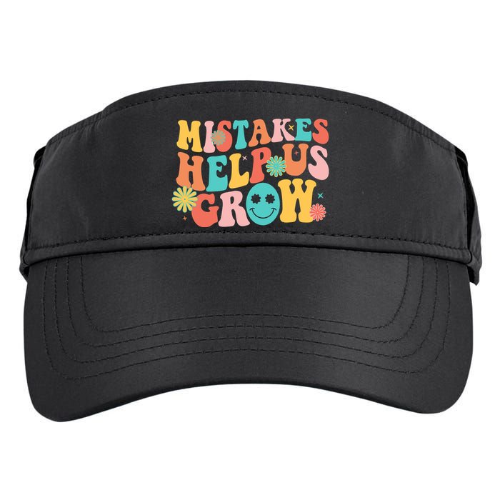 Retro 1960s Hippie Mistakes Help Us Grow Adult Drive Performance Visor