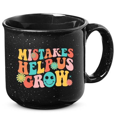 Retro 1960s Hippie Mistakes Help Us Grow 15oz Campfire Ceramic Mug