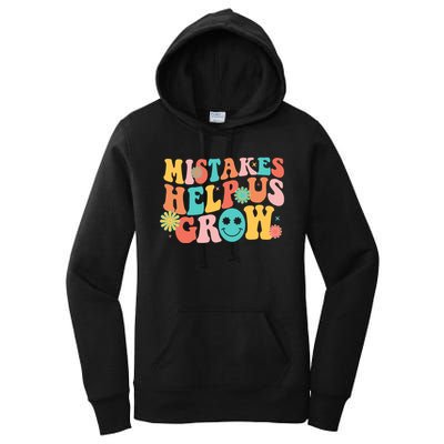 Retro 1960s Hippie Mistakes Help Us Grow Women's Pullover Hoodie
