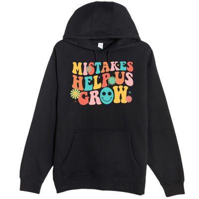 Retro 1960s Hippie Mistakes Help Us Grow Premium Pullover Hoodie