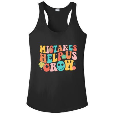 Retro 1960s Hippie Mistakes Help Us Grow Ladies PosiCharge Competitor Racerback Tank