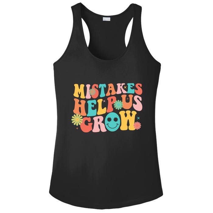Retro 1960s Hippie Mistakes Help Us Grow Ladies PosiCharge Competitor Racerback Tank