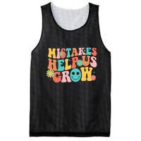 Retro 1960s Hippie Mistakes Help Us Grow Mesh Reversible Basketball Jersey Tank