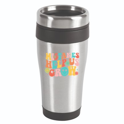 Retro 1960s Hippie Mistakes Help Us Grow 16oz Travel Tumbler