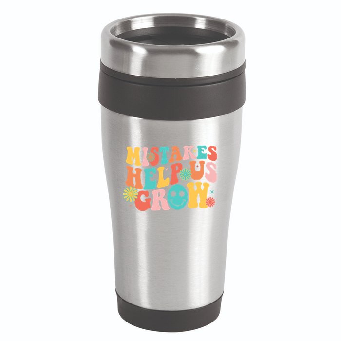 Retro 1960s Hippie Mistakes Help Us Grow 16oz Travel Tumbler