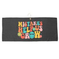 Retro 1960s Hippie Mistakes Help Us Grow Large Microfiber Waffle Golf Towel