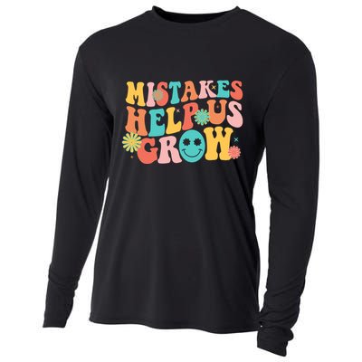 Retro 1960s Hippie Mistakes Help Us Grow Cooling Performance Long Sleeve Crew