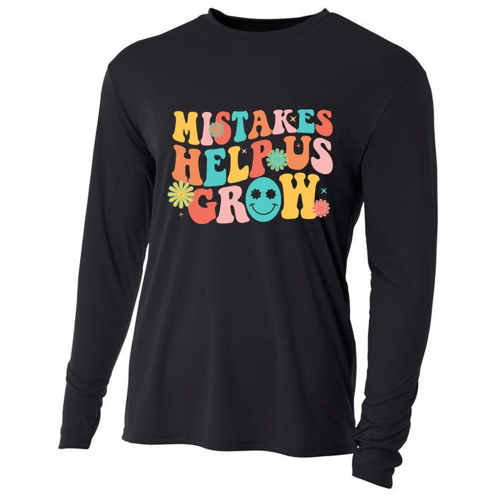 Retro 1960s Hippie Mistakes Help Us Grow Cooling Performance Long Sleeve Crew