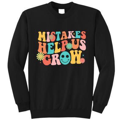 Retro 1960s Hippie Mistakes Help Us Grow Tall Sweatshirt