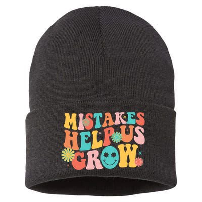 Retro 1960s Hippie Mistakes Help Us Grow Sustainable Knit Beanie