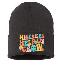 Retro 1960s Hippie Mistakes Help Us Grow Sustainable Knit Beanie
