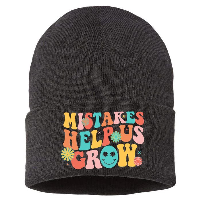 Retro 1960s Hippie Mistakes Help Us Grow Sustainable Knit Beanie