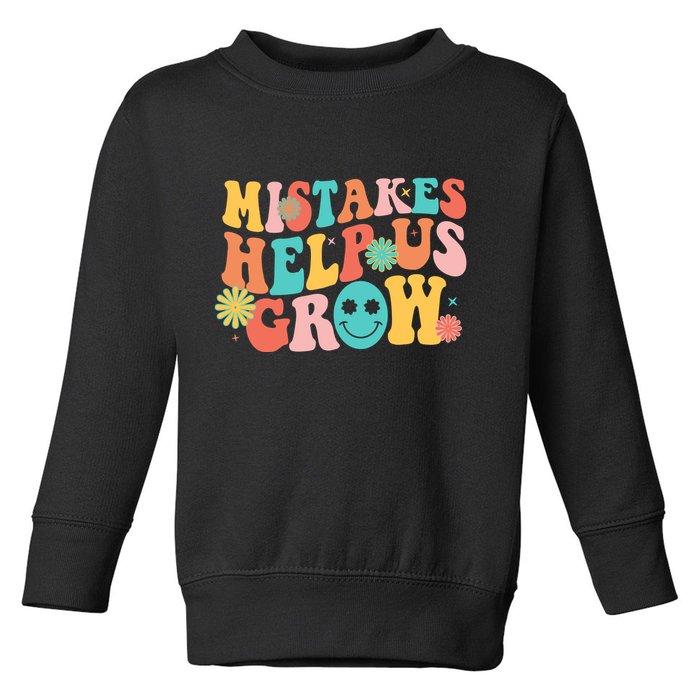 Retro 1960s Hippie Mistakes Help Us Grow Toddler Sweatshirt