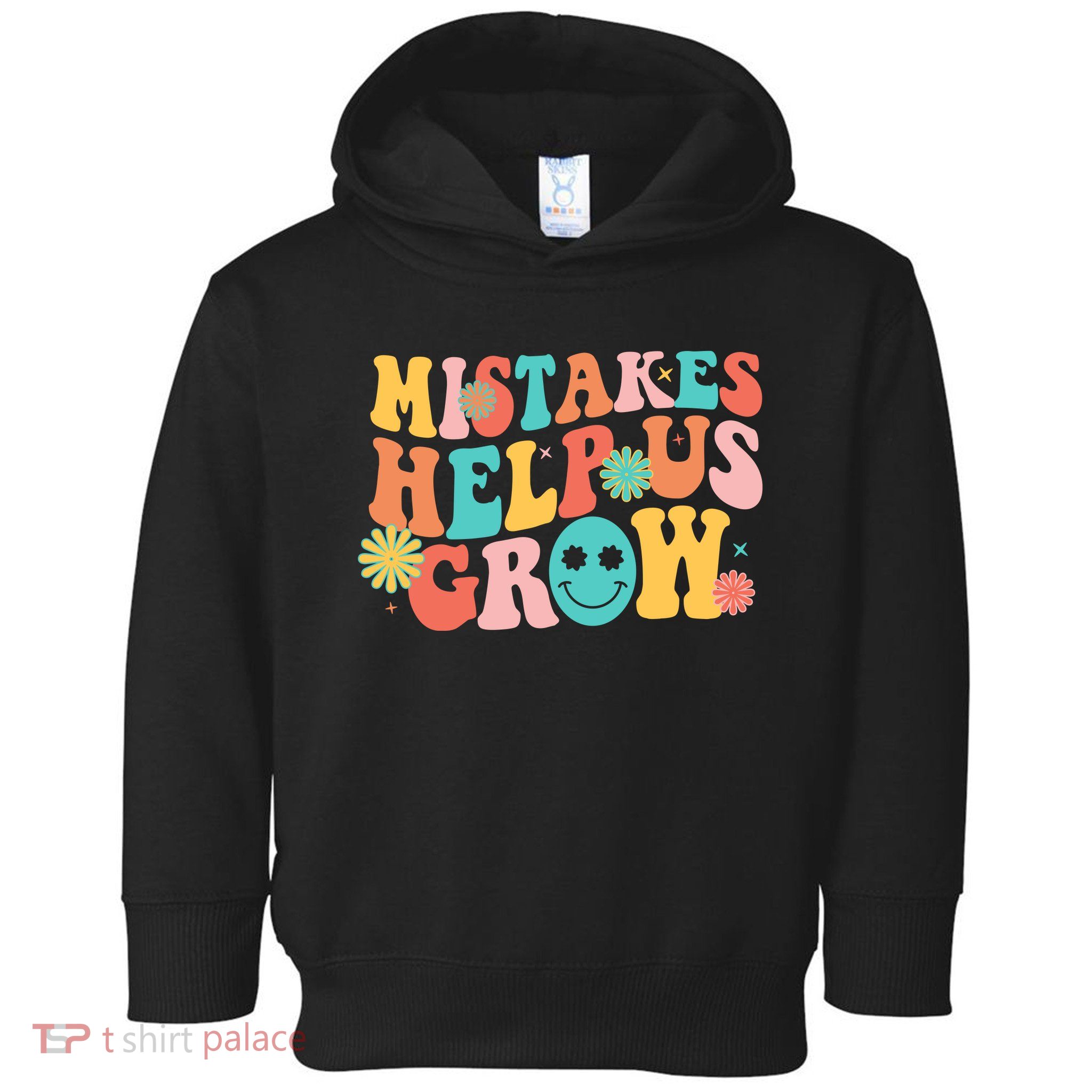 Retro 1960s Hippie Mistakes Help Us Grow Toddler Hoodie