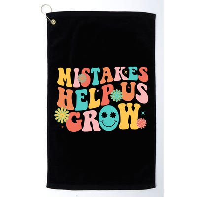Retro 1960s Hippie Mistakes Help Us Grow Golf Towel